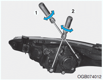 Hyundai i-20 Manuel de l'utilisateur : Orientation des phares